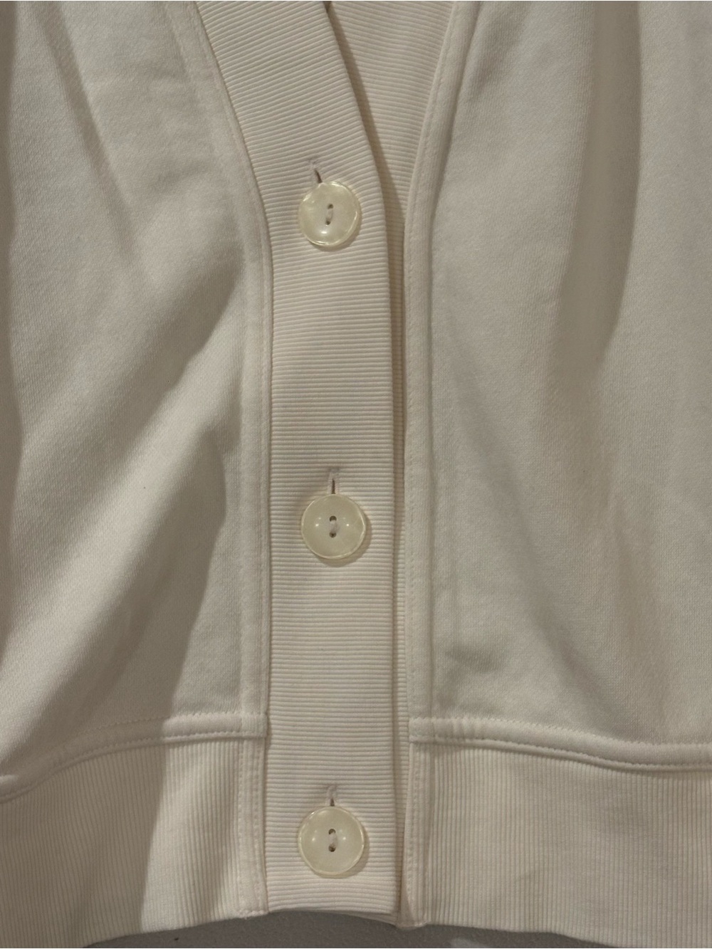 NWOT Universal Thread Women's Fleece Cardigan - Cream White Size L - Picture 6 of 7